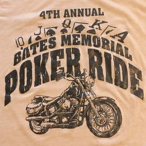 Men's Graphic Motorcycle Poker Gambling T-shirt